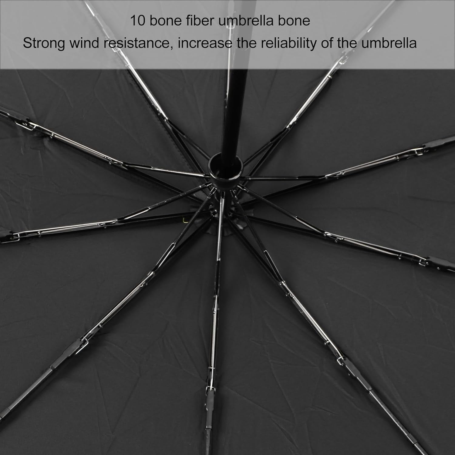LUU-Travel Umbrella, Auto Open Close Mini Umbrella, Automatic Folding Umbrella with Curved Wooden Handle, Compact Umbrella for Outdoor_SAI