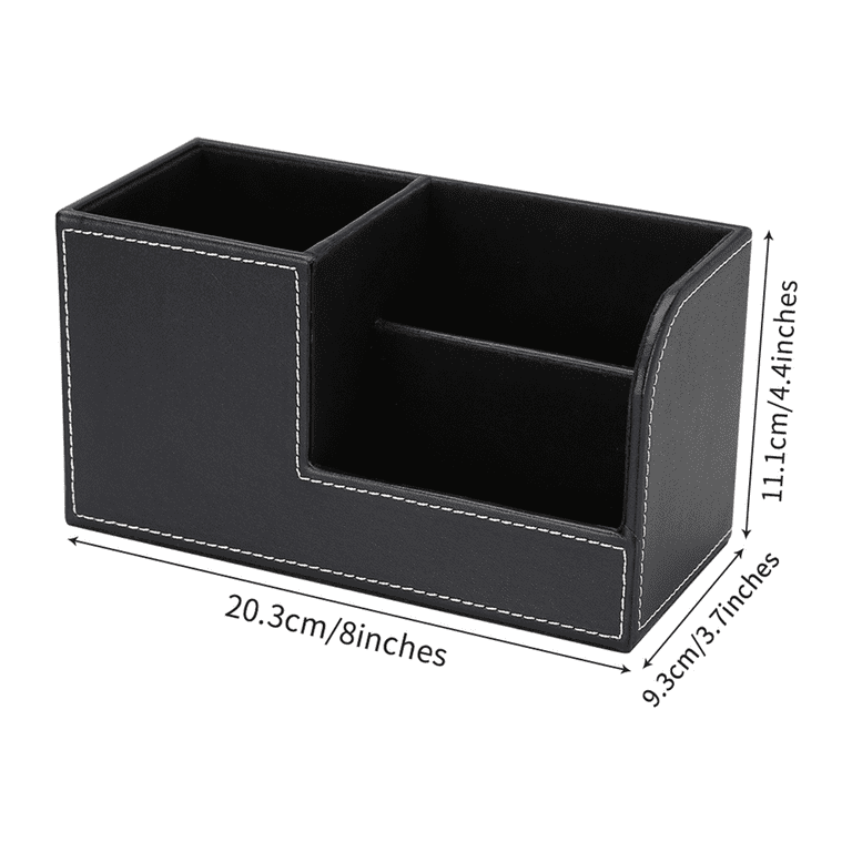 Leather Office Supplies Stationery, Leather Desktop Storage Box