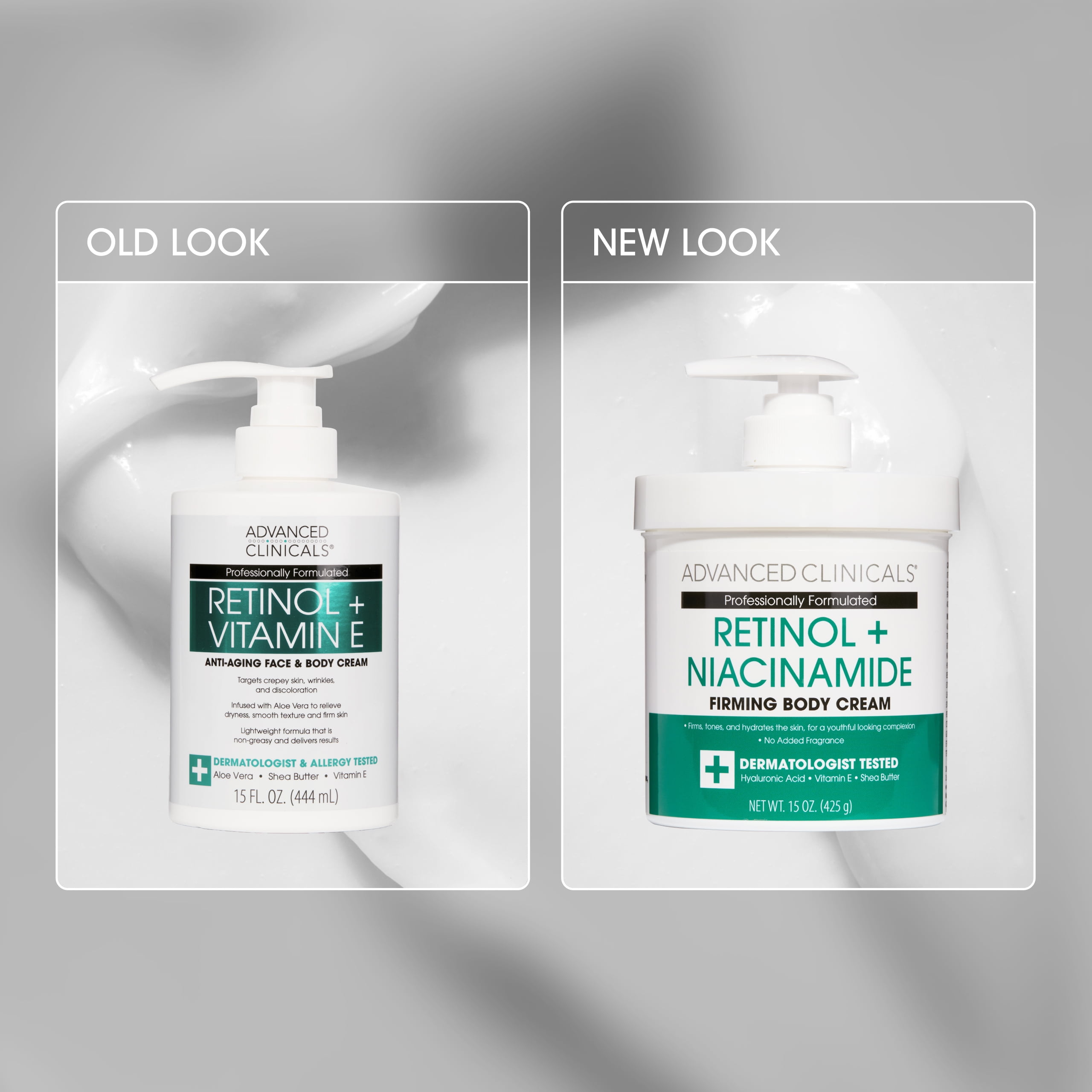 Advanced Clinicals Retinol Body Lotion Firming Moisturizer & Crepey Skin Care Treatment, Anti Aging Retinol Body Cream Targets Look Of Wrinkles, Sagging, Stretch Marks, & Sun Damaged Dry Skin, 15 Oz