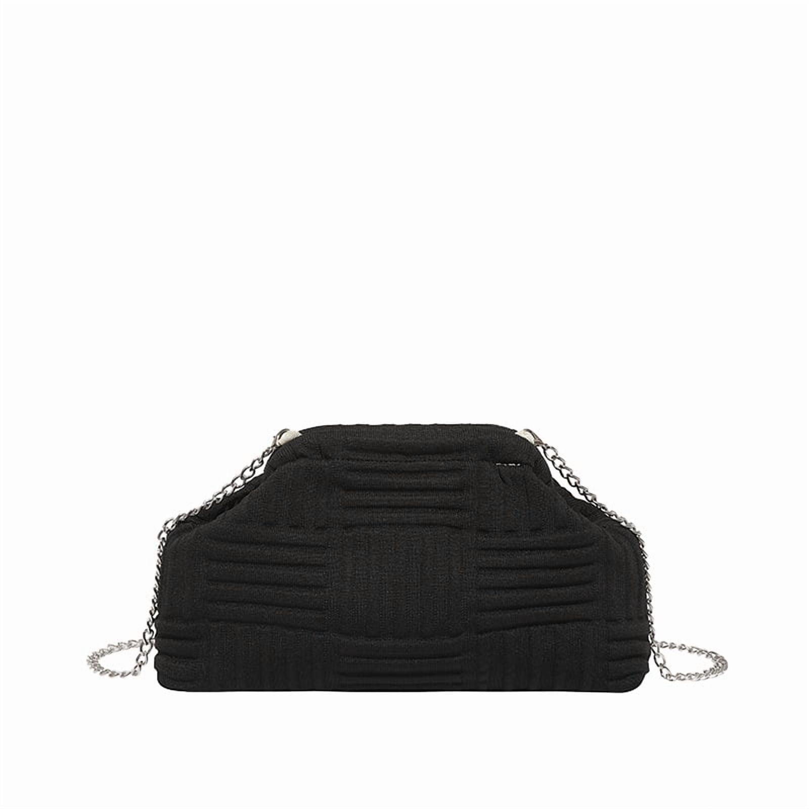 Baguery Women's Soft Cloud Bag - Y2K Pleated Dumpling One-shoulder Tote, Plush Crossbody/Clutch