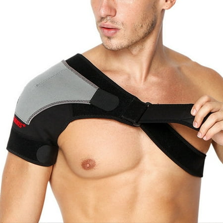 ADLIKES Right Shoulder Brace Support Adjustable Wrap Belt Band for Gym (Best Rotator Cuff Exercises)