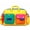 Yellow, variant on Dopamine Color Block Expandable Travel Duffle Bag, with Shoe Compartment, Adjustable Shoulder Strap, Large Capacity Gym Tote, for Women's Fitness, Yoga, Short Trips, Weekend Getaways, Daily Travel