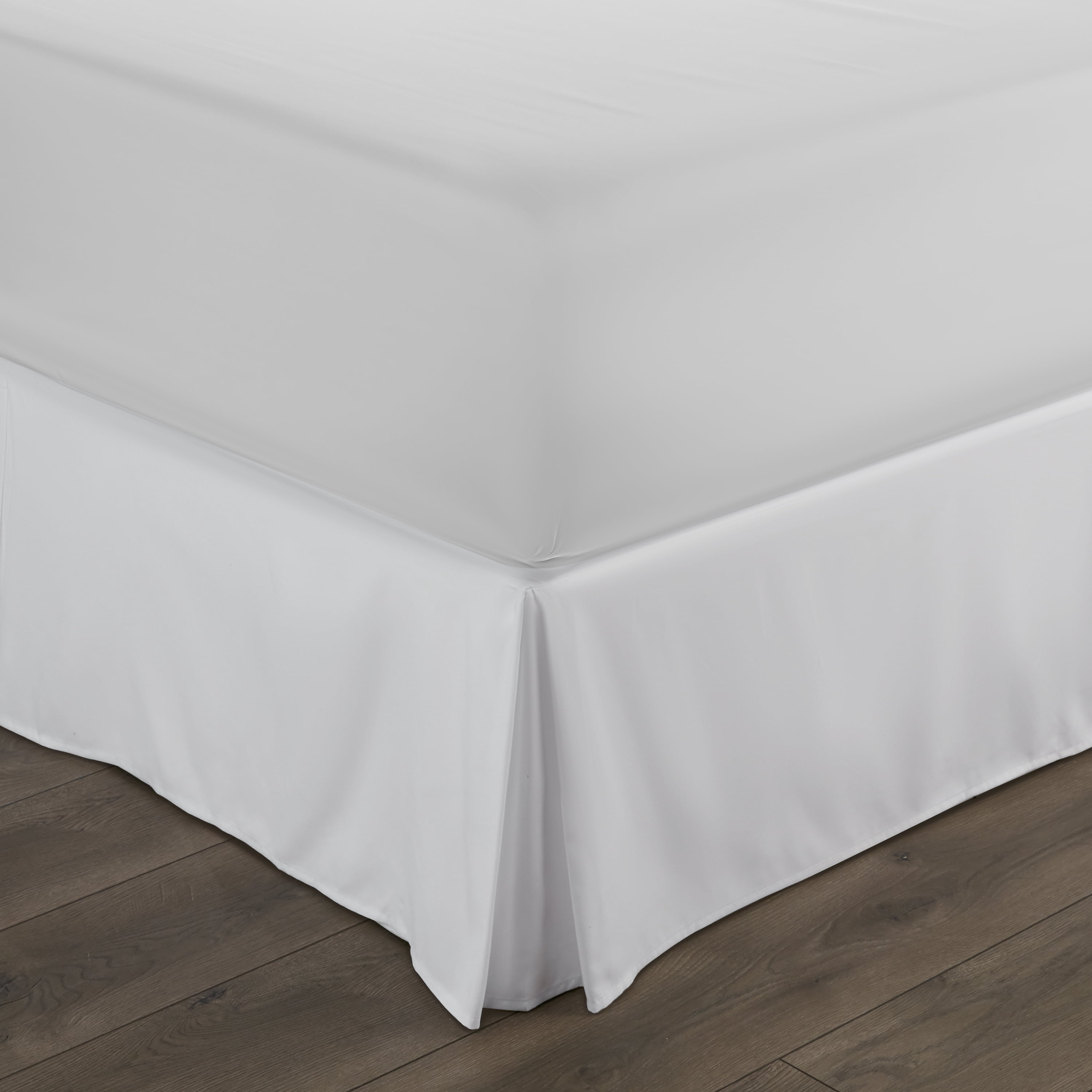 White Pleated Dust Ruffle Bed Skirt 