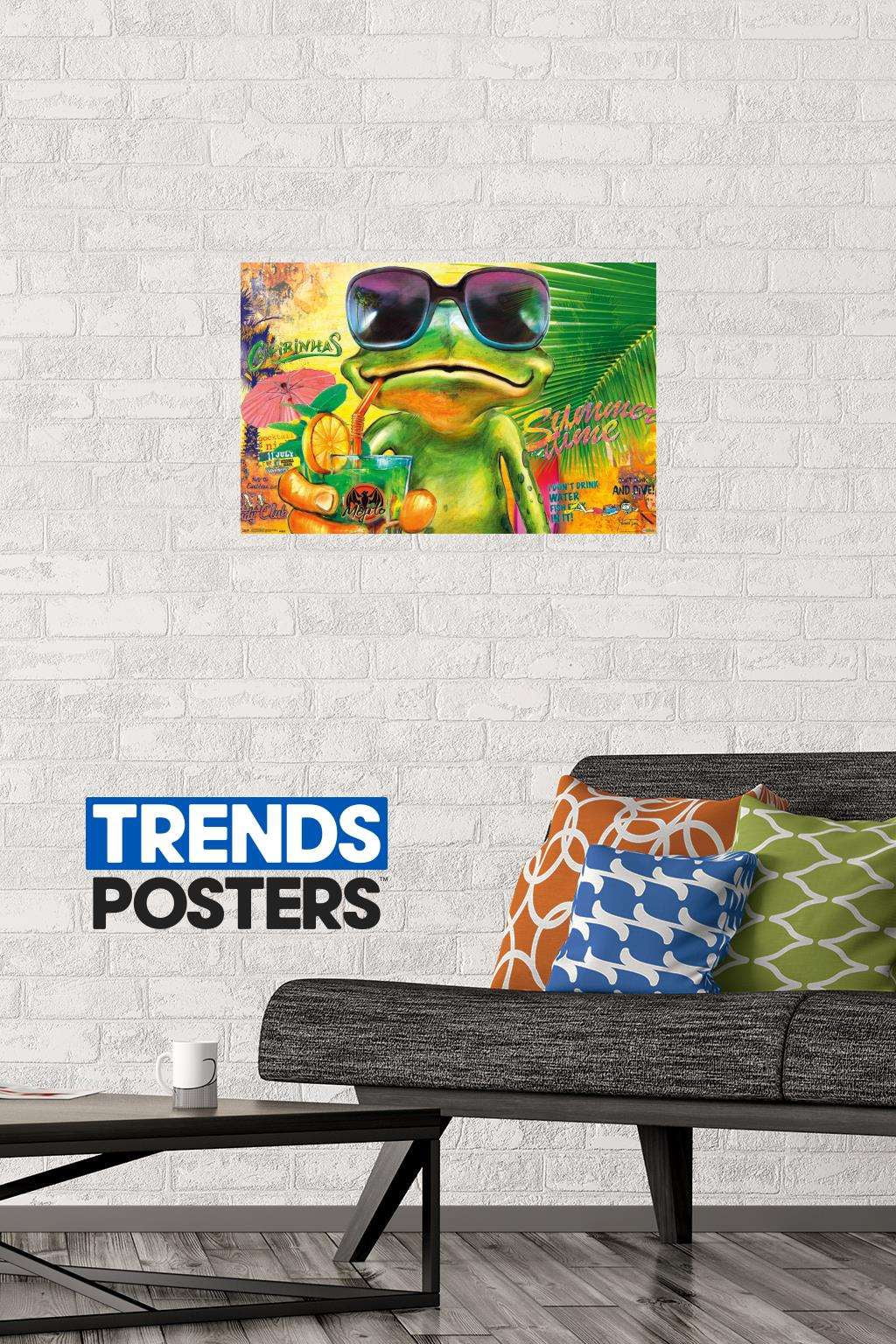 Summertime Frog Wall Poster, 14.725" x 22.375"