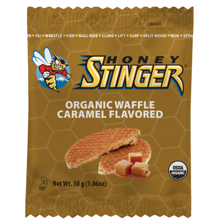 Honey Stinger Organic Energy Waffles, Caramel, 16 Ct
