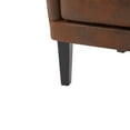 thumbnail image 5 of Kenedy Contemporary Microfiber Wingback Club Chair, Brown, 5 of 6