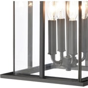 Elk Home 11-Inch Wide Outdoor Oak Park Wall Sconce, Matte Black