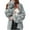 Grey, variant on Sngxgn Women's Open Front Casual Knit Cardigan Classic Long Sleeve Sweater Coat(Beige,XXL)
