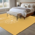 thumbnail image 4 of 6'x9' Area Rugs, Yellow Dandelion Indoor Outdoor Area Rug for Living Room Bedroom, Simple Floral Botanical Washable Bathroom Rugs Kitchen Floor Carpet Mats Home Decor Aesthetic, 4 of 8