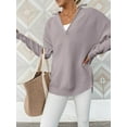 thumbnail image 2 of Luniro Women Quarter Zip Sweaters Long Sleeve Casual Ribbed Knit Pullover Sweater Fall Trendy Tops, 2 of 9