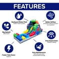 thumbnail image 4 of Herokiddo Block Party 12’ Tall Dual Lane Backload Inflatable Water Slide with Attached Pool, for Kids and Adults, Commercial Grade PVC Vinyl (Blower Included), 4 of 4