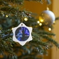 thumbnail image 7 of 3drose, Anime on a Balcony, 3 inch Snowflake Porcelain Ornament, 7 of 7