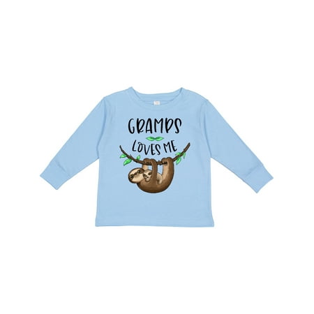 

Inktastic Gramps Loves Me Cute Sloth and Baby Gift Toddler Boy or Toddler Girl Long Sleeve T-Shirt