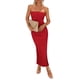 thumbnail image 1 of Vestido PRETTYGARDEN Strapless Ajustado Maxi Rojo S, 1 of 8