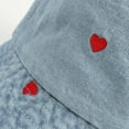 thumbnail image 4 of CoCopeaunt Denim Bucket Hat for Women Girls Cute Heart Skull Cap Sun Protection Sun Hat Soft Adjustable Fisherman Cap Outdoor, 4 of 6