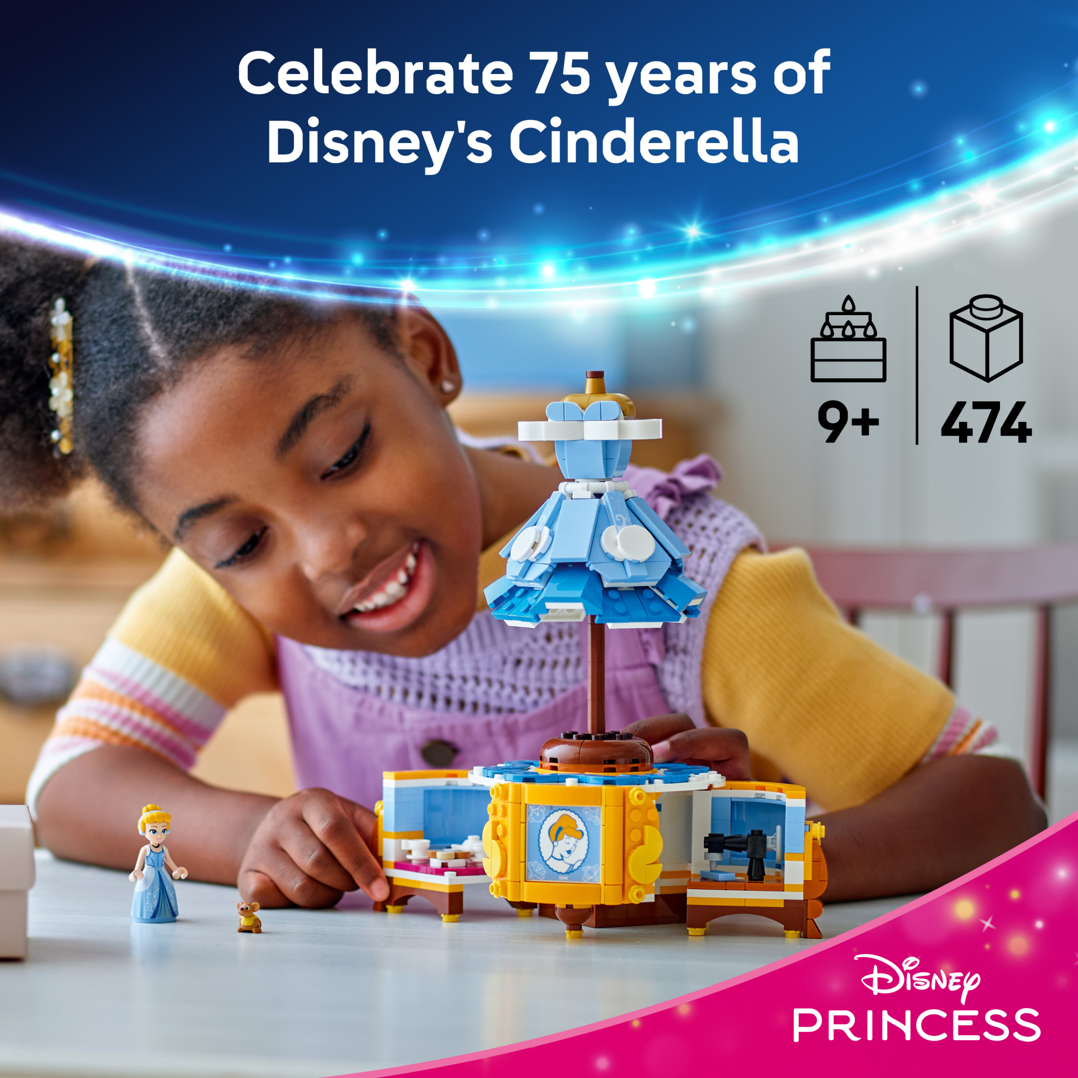 LEGO Disney Princess Vestido de Cenicienta Juguete para Niños con Minimuñeca - Juguete de Construcción Divertido para Niñas y Niños de 9 Años en Adelante - Idea de Regalo Disney para Fans y Amantes de la Moda - 43266 3