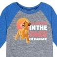 thumbnail image 3 of The Lion King - Simba - I Laugh in the Face of Danger - Toddler & Youth Raglan Graphic T-Shirt, 3 of 4