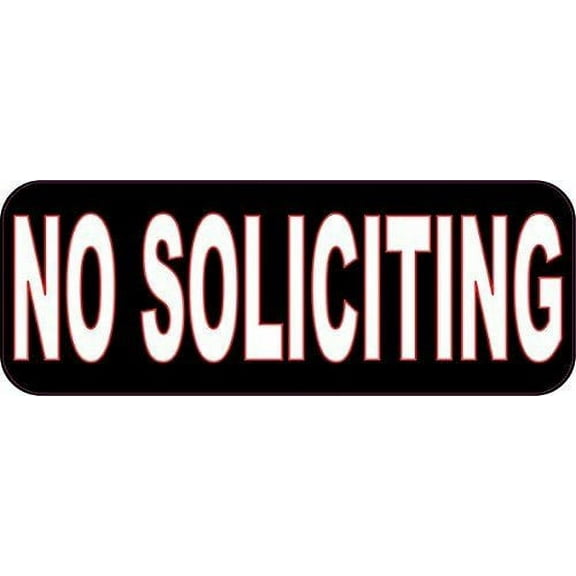 8in x 3in No Soliciting Magnet