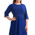 thumbnail image 3 of DYMADE Women Plus Size Elegant Printed Slim Bodycon Dress, 3 of 4