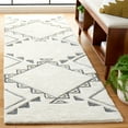 thumbnail image 2 of SAFAVIEH Casablanca Jerrie Aztec Shag Runner Rug, Ivory/Grey, 2'3" x 6', 2 of 8