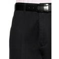 thumbnail image 2 of AKA Men's Work Pants Cotton Twill - Traditional Fit Slacks Flat-Front Black 36 XX-Short, 2 of 4