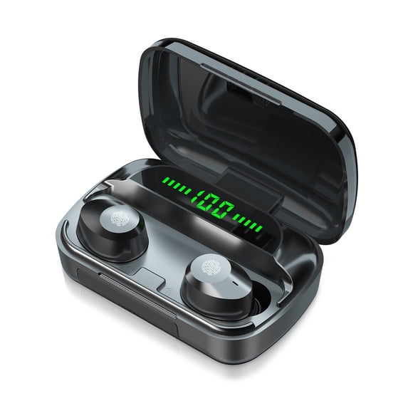 Cateissary Wireless Bluetooth-compatible Earbuds Rechargeable Sweatproof Noise Sports Microphone Headset Calling with Cancelling Earphones Type2 NO2