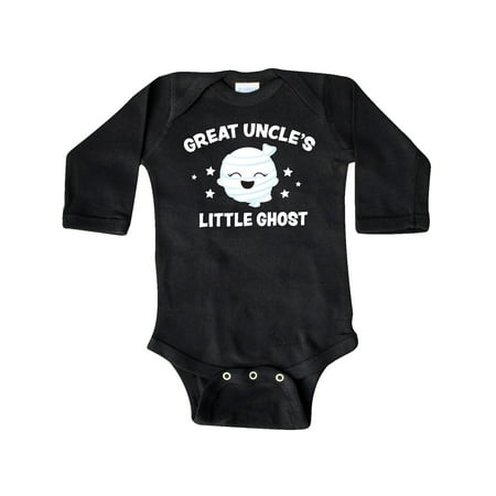 

Inktastic Cute Great Uncle s Little Ghost with Stars Gift Baby Girl Long Sleeve Bodysuit