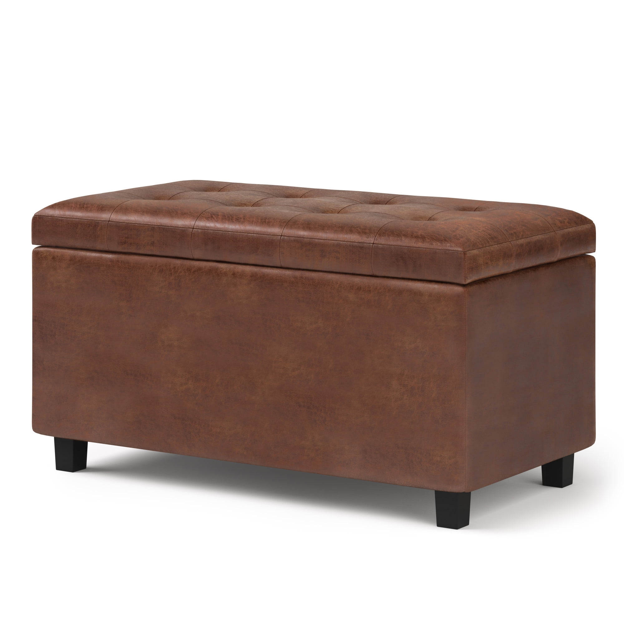 Brooklyn + Max City 34 inch Wide Contemporary Rectangle Storage Ottoman