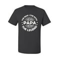 thumbnail image 2 of Wild Bobby, Papa Man Myth Legend Funny Dad Uncle Papa Granpa Dad Gift, Father's Day, Men Graphic Tee, Charcoal, 5X-Large, 2 of 4