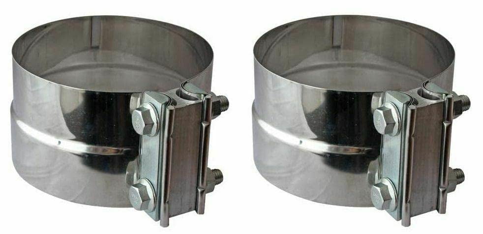 Colt Exhaust | Stainless Steel 5" Straight Exhaust Pipe 36" Length | Universal Fit Exhaust Pipe | Includes Two Lap Joint Band Clamps