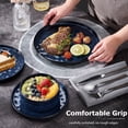 thumbnail image 5 of Onader Dinnerware Set for 6, 18-Piece Plates and Bowls, Stoneware Dishes Sets for Home Restaurant, Microwave and Dishwasher, Starry Blue, 5 of 7