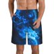 thumbnail image 1 of Balery Wolf Traje de Baño Estilo Hawaiano para Hombre, Shorts de Secado Rápido con Bolsillos-Small, 1 of 6