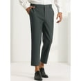 thumbnail image 2 of Lars Amadeus Pantalones De Vestir PaHombre Color Sólido Frente Plano Slim Fit Business Pantalones Recortados Gris oscuro S, 2 of 6