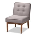 thumbnail image 1 of Baxton Studio Arvid Fauteuil d'Appoint Moderne en Tissu Rembourré et Bois, Gris, 1 of 9