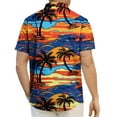 thumbnail image 3 of Lumeqa Mens Hawaiian Shirt Short Sleeve Button Down Shirts Tropical Floral Summer Beach Shirts, 3 of 5