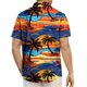 thumbnail image 3 of Blusa y camisa de franela de manga corta con cuello vuelto para hombre, camisa/top de franela de manga corta con estampado hawaiano, camisa deportiva informal de franela para hombre, blusa para hombre, 3 of 5