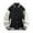 Black, variant on QUNYINEY Mens Jacket Bomber Black Colorblock Long Sleeve Heavyweight Coats Button Down with Pocket Loose Outerwear Jackets