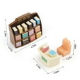 thumbnail image 3 of karymi Dollhouse Furniture Kitchen Play Set Bookstore Playground Miniature Refrigerator Set Pretend Play Scene Accessories Toys Birthday Gifts for Kids Shop All Savings, 3 of 8