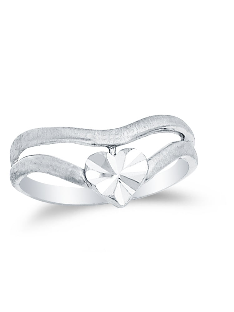 AA Jewels 14k White Gold Thumb Ring , Size 4