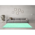 thumbnail image 3 of Ahgly Company Indoor Square Solid Turquoise Blue Modern Area Rugs, 3' Square, 3 of 4