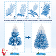 thumbnail image 6 of Alden Design 7.5 FT Artificial Snow Flocked Christmas Tree, with 250 Lights Lake Blue Gradient, 6 of 9