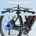 thumbnail image 4 of Elifine 500W Electric Bike for Adults, 26" Mountain Electric Bicycle with 5 Riding Modes Ebike, 48V 7.8Ah Battery, Shimano 21 Speed, 19.8 mph Aluminum Alloy Electric Commuter Bike UL2849, 4 of 12