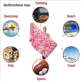 thumbnail image 4 of Beach Towel, Microfiber Sand Free Beach Towel, Lightweight, Quick Dry, Oversized(63" x 31.5") for Adults,Men,Women,Kids Swimming, Sports, Beach, Fitness room,Outdoor Traveling on Vacation, 4 of 6