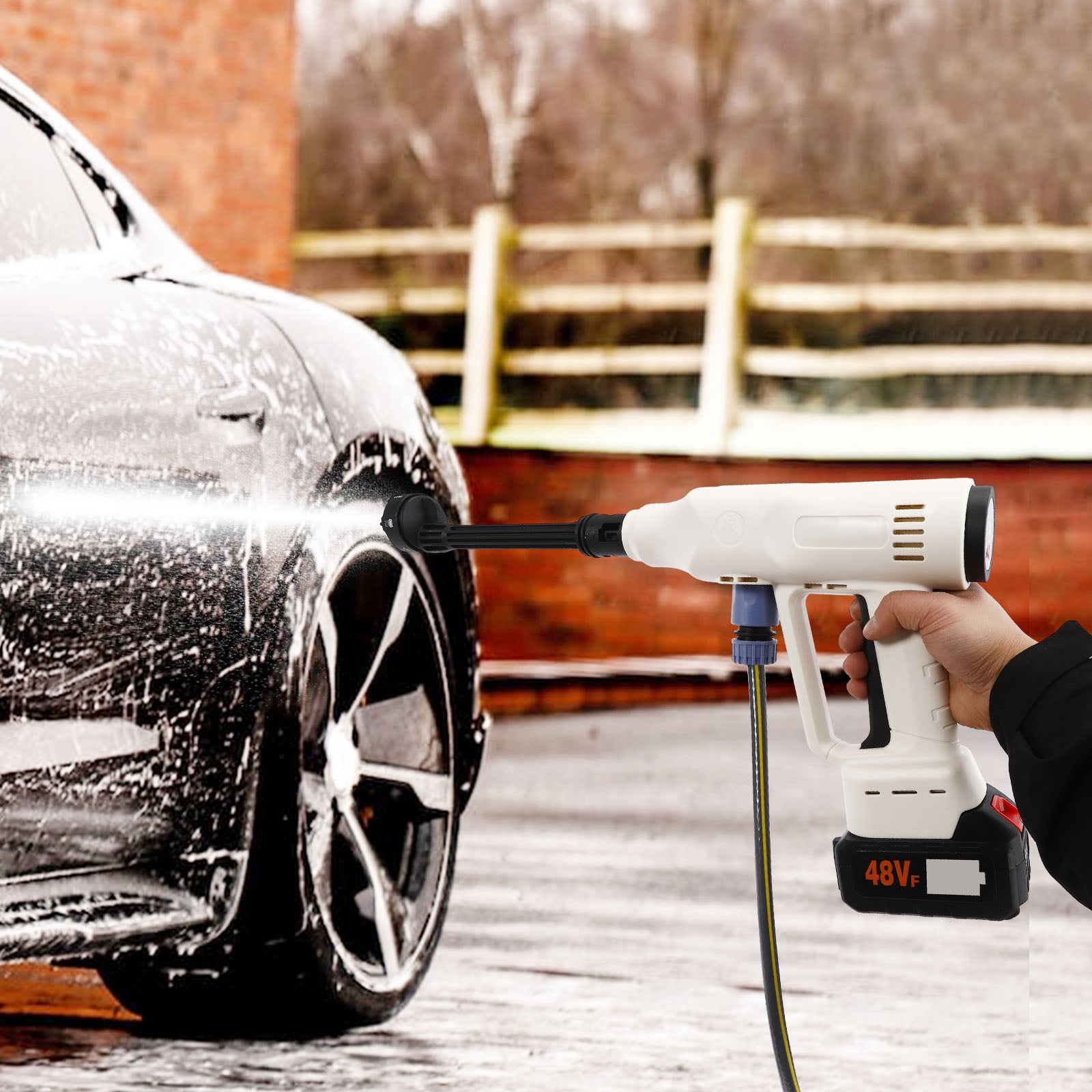 Wildnix Cordless Pressure Washer with High-Efficiency Motor, Adjustable Water Pressure, Battery Powered, Perfect for Car Washing, Outdoor Cleaning & More