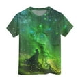 thumbnail image 4 of ZTKWD Shirts for Boys Girls Kids Tops Short Sleeve Starry Sky Galaxy Print for Teen and Kids 6-16 Years, 4 of 4