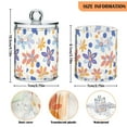 thumbnail image 5 of Yayeee 2 Pack Qtip Holder Bathroom Cotton Swab Canister with Lid Clear Dispenser Set, Blue Retro Flower, 5 of 6