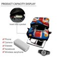 thumbnail image 4 of CHAQLIN Butterfly Crossbody Purse Stretch Polyester Crossbody Bag for Men, Portable 2 Layer Crossbody Bags, 4 of 7