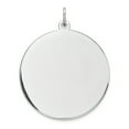 thumbnail image 1 of 925 Sterling Silver Rhodium-Plated Engraveable Rnd Polish Front, Satin Back Disc Charm and Pendant, 1 of 2
