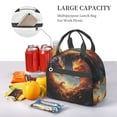 thumbnail image 6 of Goofa Red And Gray Flame Fox Pattern Lunch Bag ,Insulated Lunch Box, Small Leakproof Cooler Food Lunch Containers Reusable High Capacity Lunch Tote Bags, 6 of 8