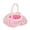 🥑 Pink_New#1366, variant on Pink rattan woven storage basket handheld candy flower organizer, plastic skirt design, 8.3x6.3in lightweight decorative bin for holidays, Easter, home